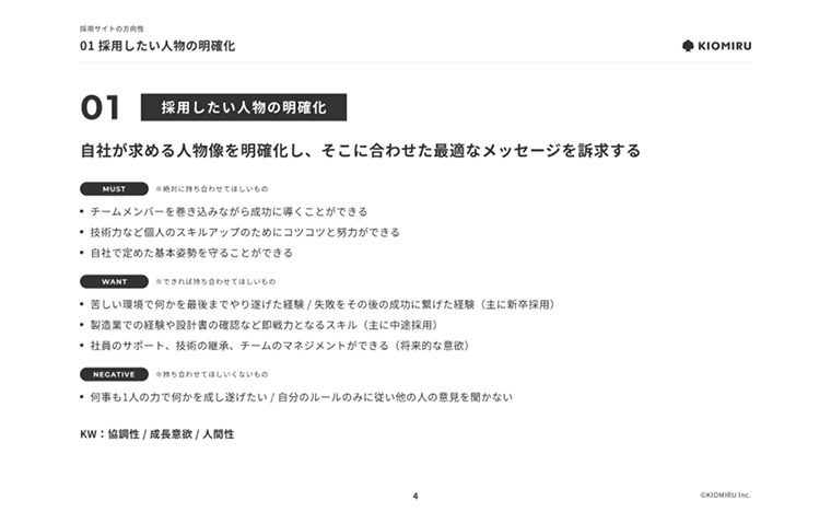 採用活動の現状と目標設定